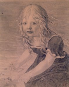 Porträt der Tochter des Künstlers, Marie, an der Küste