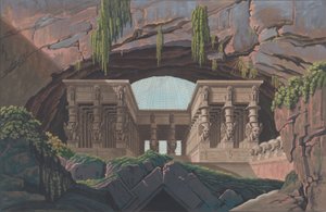 Tempel zwischen Felsen, 1847-49