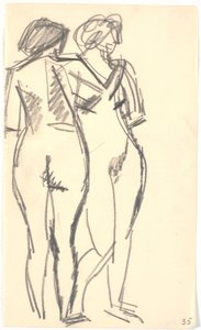 Zwei stehende Modelle von Karl Isakson