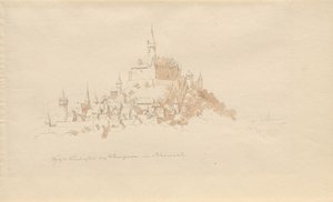Schloss Lindenfels bei Weinheim im Odenwald von Karl Julius Von Leypold