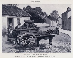 Die Kohle des Landes, Schwarzer Torf, Schwarzer Torf, Zwölf Soden ein Penny (s/w Foto) von Karl Karlovich Piratsky