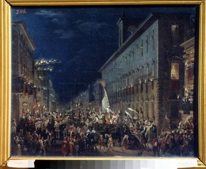 Politische Demonstration in Rom (Italien)