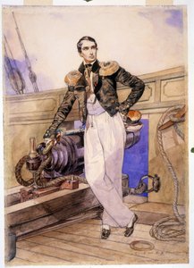 Wladimir Alexejewitsch Kornilow an Bord der Brigg Themistokles von Karl Pavlovich Bryullov