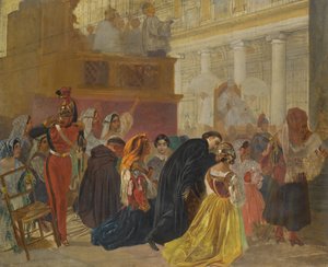 Die Rückkehr von Papst Pius IX. nach Rom von Karl Pavlovich Bryullov