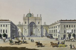 Die katholische Kirche St. Katharina in Sankt Petersburg, erste Hälfte des 19. Jahrhunderts von Karl Petrovich Beggrov