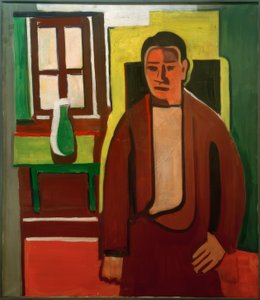 Mann, vor Fenster stehend von Karl Tratt