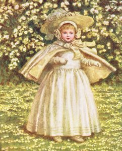 Ein Baby in Weiß