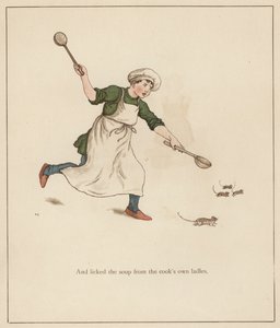 Kate Greenaway Illustration für Der Rattenfänger von Hameln von Robert Browning (Farblithographie) von Kate (after) Greenaway