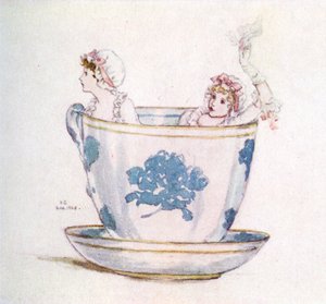 Eine Ruhepause in einer Teetasse von Kate Greenaway