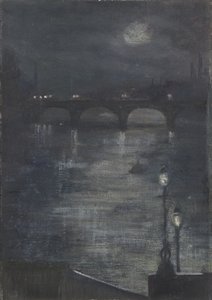 Mondlicht auf der Themse, London