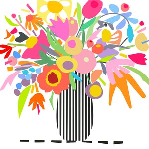 Blumen und Streifen 1