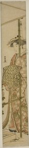 Kurtisane bewundert Chrysanthemen von Katsukawa Shuncho