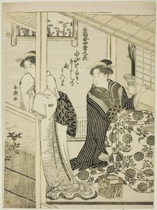 Narzisse im Winter, aus der Serie "Die schönsten Oden über Blumen der vier Jahreszeiten" von Katsukawa Shuncho