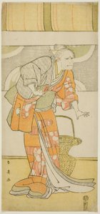Schauspieler Arashi Ryūzō II als Hachijō in „Pfeilerkalender der Genji- und Heike-Clans“ von Katsukawa Shun