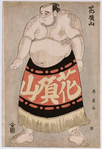 Ganzkörperporträt des Wrestlers Kachozan von Katsukawa Shunei