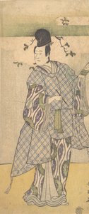 Der Schauspieler Sawamura Sojuro III als Adliger, der Poesie schreibt, 1782 von Katsukawa Shun