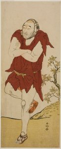 Der Schauspieler Onoe Matsusuke I als Bettelmönch (Gannin Bozu) im Stück Keisei Ide no Yamabuki, aufgeführt im Nakamura-Theater im fünften Monat, 1787 von Katsukawa Shunkо̄