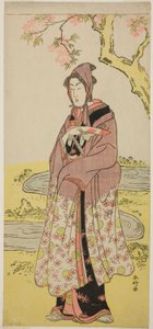 Der Schauspieler Segawa Kikunojo III als Kumenosuke im Stück Keisei Natori Soga, aufgeführt im Kiri-Theater im zweiten Monat, 1788 von Katsukawa Shunkо̄