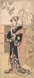 Kabuki-Schauspieler Segawa Kikunojo III in einer Frauenrolle, ca. 1780er Jahre von Katsukawa Shunko