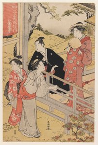 Teehaus am Sankoin-Tempel, Yotsuya von Katsukawa Shunko