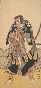 Der Schauspieler Ichikawa Danjuro V als Krieger in der Nähe der Küste von Katsukawa Shunko