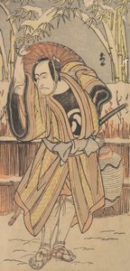 Der fünfte Ichikawa Danjuro als Mann in Winterkleidung von Katsukawa Shunko