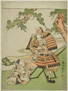 Der Krieger Kusunoki Masashige (1294-1336) verabschiedet sich von seinem Sohn Masatsura