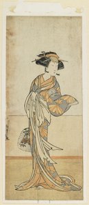 Segawa Kikunoju in einer Frauenrolle, späte 18. Jahrhundert von Katsukawa Shunsho