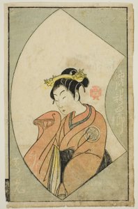 Der Schauspieler Anegawa Shinshiro II, aus "Ein Bilderbuch der Bühnenfächer (Ehon butai ogi)" von Katsukawa Shunsho