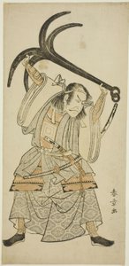 Der Schauspieler Ichikawa Danjuro IV als Taira no Tomomori verkleidet als Tokaiya Gimpei in der Szene „Tomomori mit dem Anker (Ikari Tomomori)“ im Stück „Yoshitsunes Tausend Kirschbäume (Yoshitsune Sembon-zakura)“ von Katsukawa Shunsho