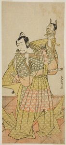 Der Schauspieler Ichikawa Danjuro V als Kudo Suketsune im Stück Kaido Ichi Yawaragi Soga, aufgeführt im Nakamura Theater im ersten Monat, 1778 von Katsukawa Shunsho