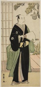 Der Schauspieler Ichikawa Danjuro V als Oboshi Yuranosuke im Stück Kanadehon Chushingura, aufgeführt im Nakamura-Theater im fünften Monat, 1783 von Katsukawa Shunsho