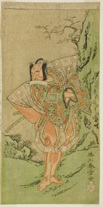 Der Schauspieler Ichikawa Danzo III als I no Hayata Tadazumi im Stück Nue no Mori Ichiyo no Mato, aufgeführt im Nakamura-Theater im elften Monat, 1770 von Katsukawa Shunsho