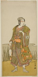Der Schauspieler Ichimura Uzaemon IX als der Töpfer Tsuchihei im Stück Higashiyama Momiji no Kadode, aufgeführt im Ichimura Theater im neunten Monat, 1778 von Katsukawa Shunsho
