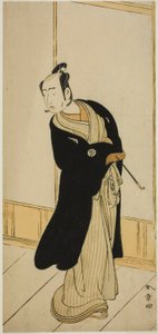Der Schauspieler Matsumoto Koshiro IV als Izutsu Onnanosuke (?) im Stück Keisei Tsuki no Miyako (?), aufgeführt im Morita Theater (?) im neunten Monat, 1775 (?) von Katsukawa Shunsho