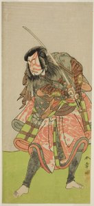 Der Schauspieler Nakamura Tomijuro I als Akushichibyoe Kagekiyo im Stück Kite Hajime Hatsugai Soga, aufgeführt im Morita Theater im ersten Monat, 1774 von Katsukawa Shunsho