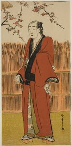 Der Schauspieler Onoe Matsusuke I als Baramon no Kichi im Stück Hatsumombi Kuruwa Soga, aufgeführt im Nakamura Theater im ersten Monat, 1780
