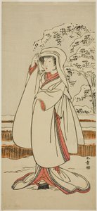 Der Schauspieler Segawa Tomisaburo I als Reiherjungfrau (Sagi Musume) von Katsukawa Shunsho