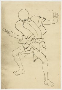 Bewaffneter Begleiter (Studie), um 1815-1849 von Katsushika (school of) Hokusai