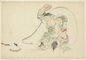 Daikoku, Gott des Glücks, mit seinem magischen Hammer
