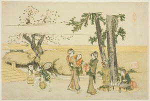 Eine Szene am Wegesrand (Oji) von Katsushika Hokusai