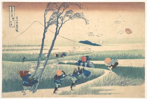 Ejiri in der Provinz Suruga, aus der Serie Sechsunddreißig Ansichten des Berges Fuji von Katsushika Hokusai