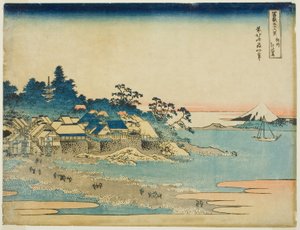 Enoshima in der Provinz Sagami, aus der Serie "Sechsunddreißig Ansichten des Berges Fuji" von Katsushika Hokusai