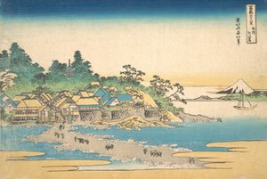 Enoshima in der Provinz Sagami, aus der Serie Sechsunddreißig Ansichten des Berges Fuji von Katsushika Hokusai