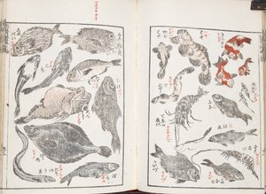 Fische und Meereskreaturen von Katsushika Hokusai
