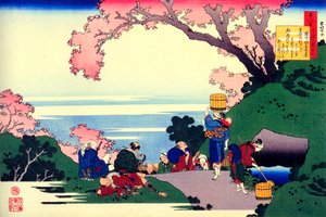 Aus der Serie Hundert Gedichte von Hundert Dichtern: Oe no Masafusa, ca. 1830