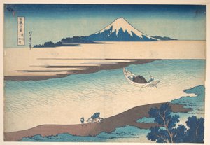 Fuji—Der Tama-Fluss, Provinz Musashi, aus der Serie Sechsunddreißig Ansichten des Berges Fuji von Katsushika Hokusai