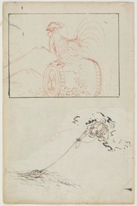 Donnergott und seine Trommel von Katsushika Hokusai