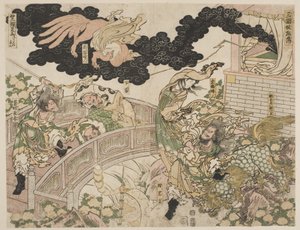 Hanzokuy-O Kiubi No Kitsune von Katsushika Hokusai