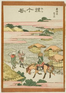 Hodogaya, aus der Serie "Die dreiundfünfzig Stationen des Tokaido" von Katsushika Hokusai